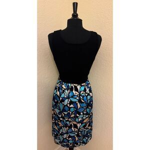 Scarlett Tank Dress Black and Floral Print - Sz 8